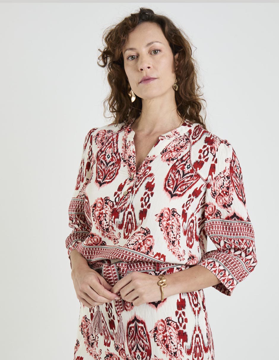 Blusa manga 3/4 para mujer