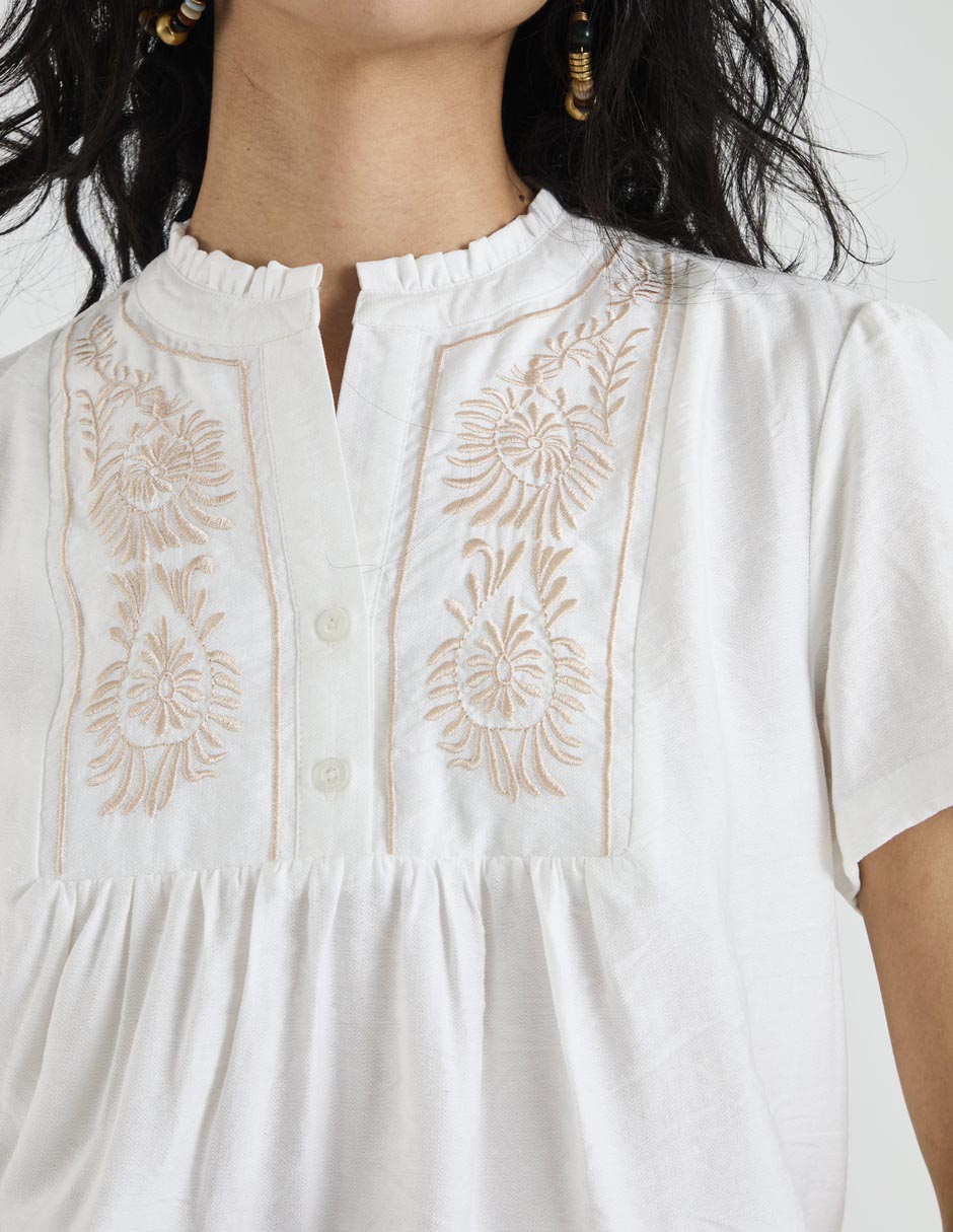 Blusa manga corta para mujer 4