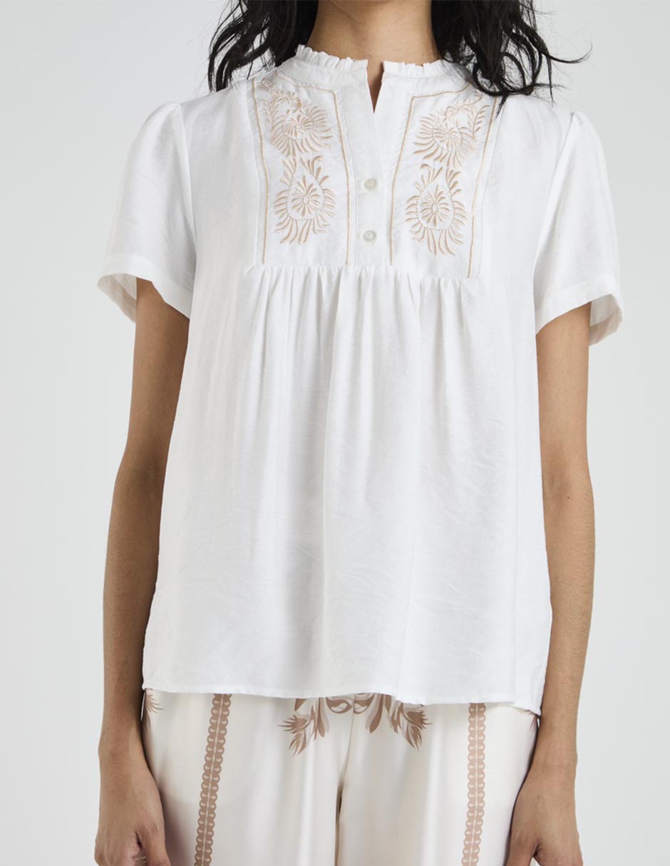 Blusa manga corta para mujer 5