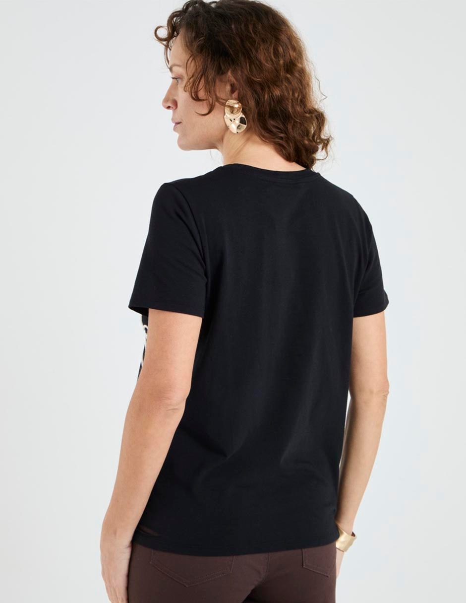 Playera manga corta Lieb cuello redondo para mujer