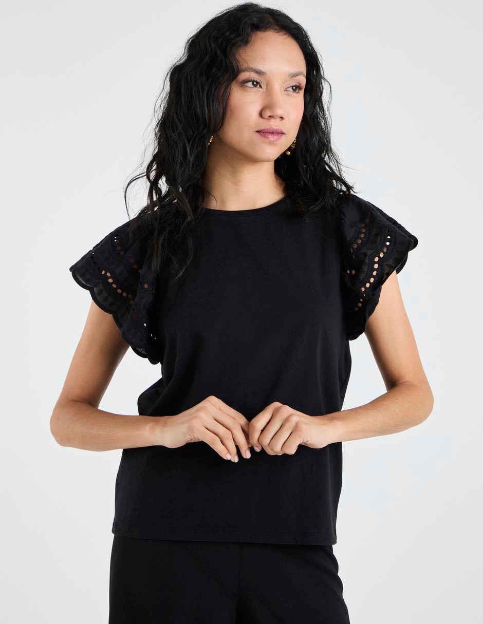 Blusa manga corta para mujer