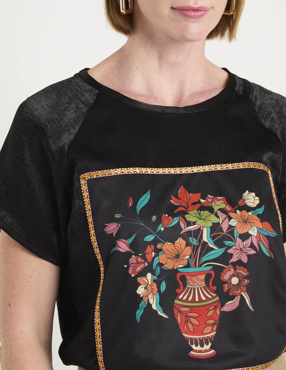 Blusa manga corta para mujer 4
