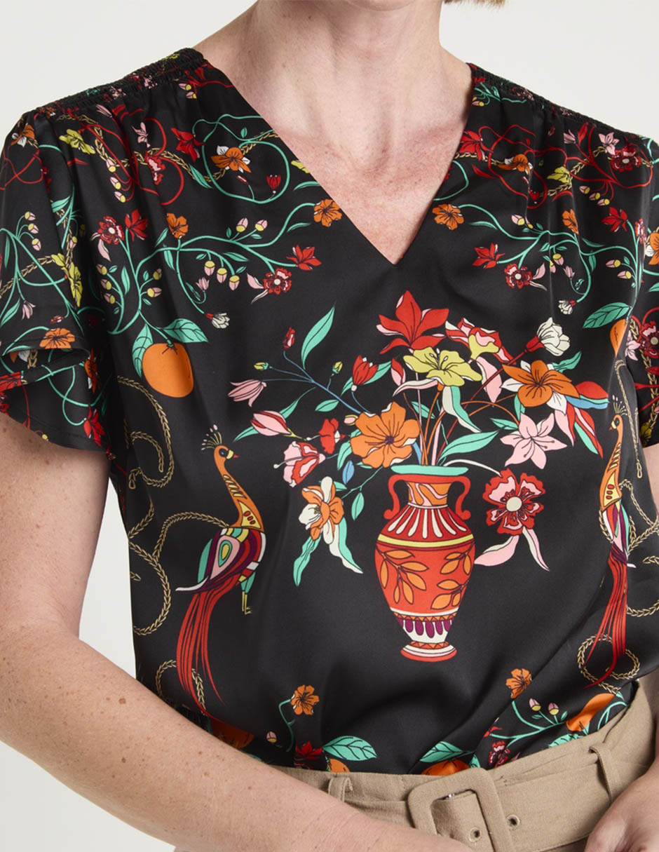 Blusa manga corta para mujer 5