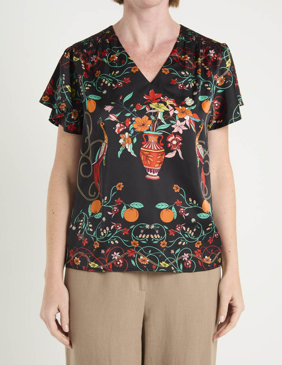 Blusa manga corta para mujer 7