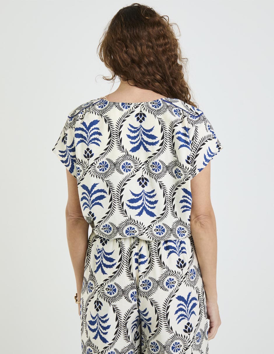 Blusa Lieb manga corta para mujer