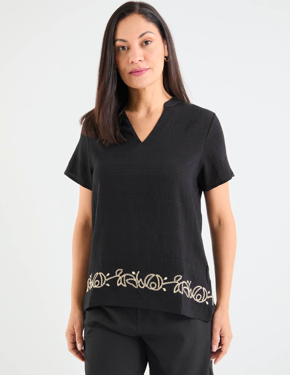 Blusa manga corta para mujer