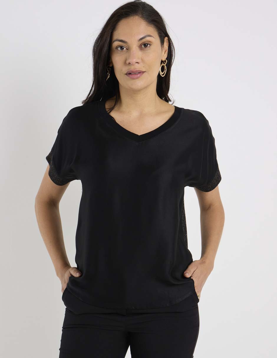 Blusa manga corta para mujer