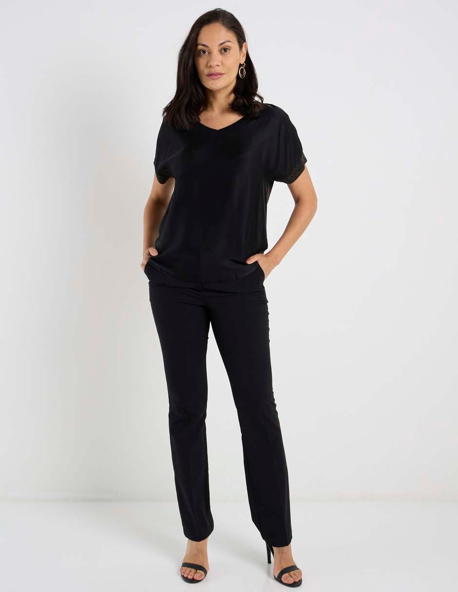 Blusa manga corta para mujer 7