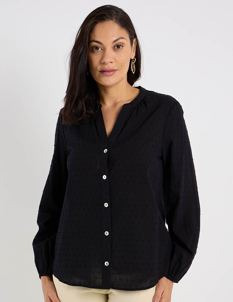Blusa manga larga para mujer