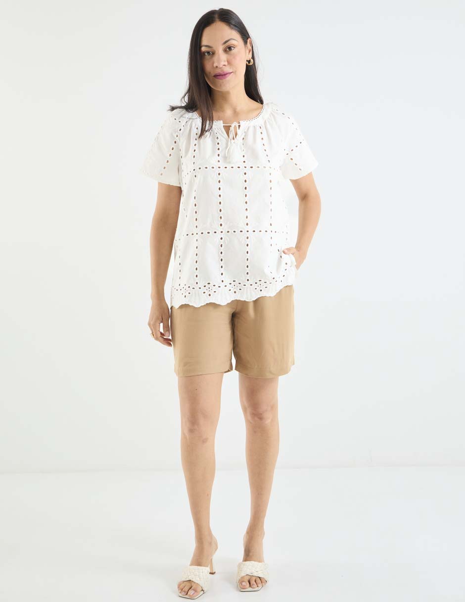 Blusa manga corta para mujer 3