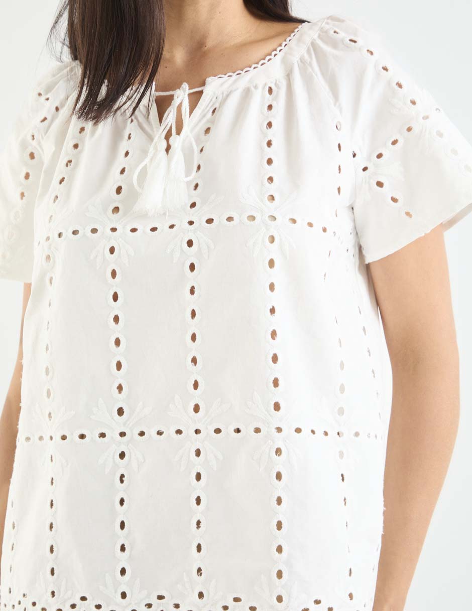 Blusa manga corta para mujer 5
