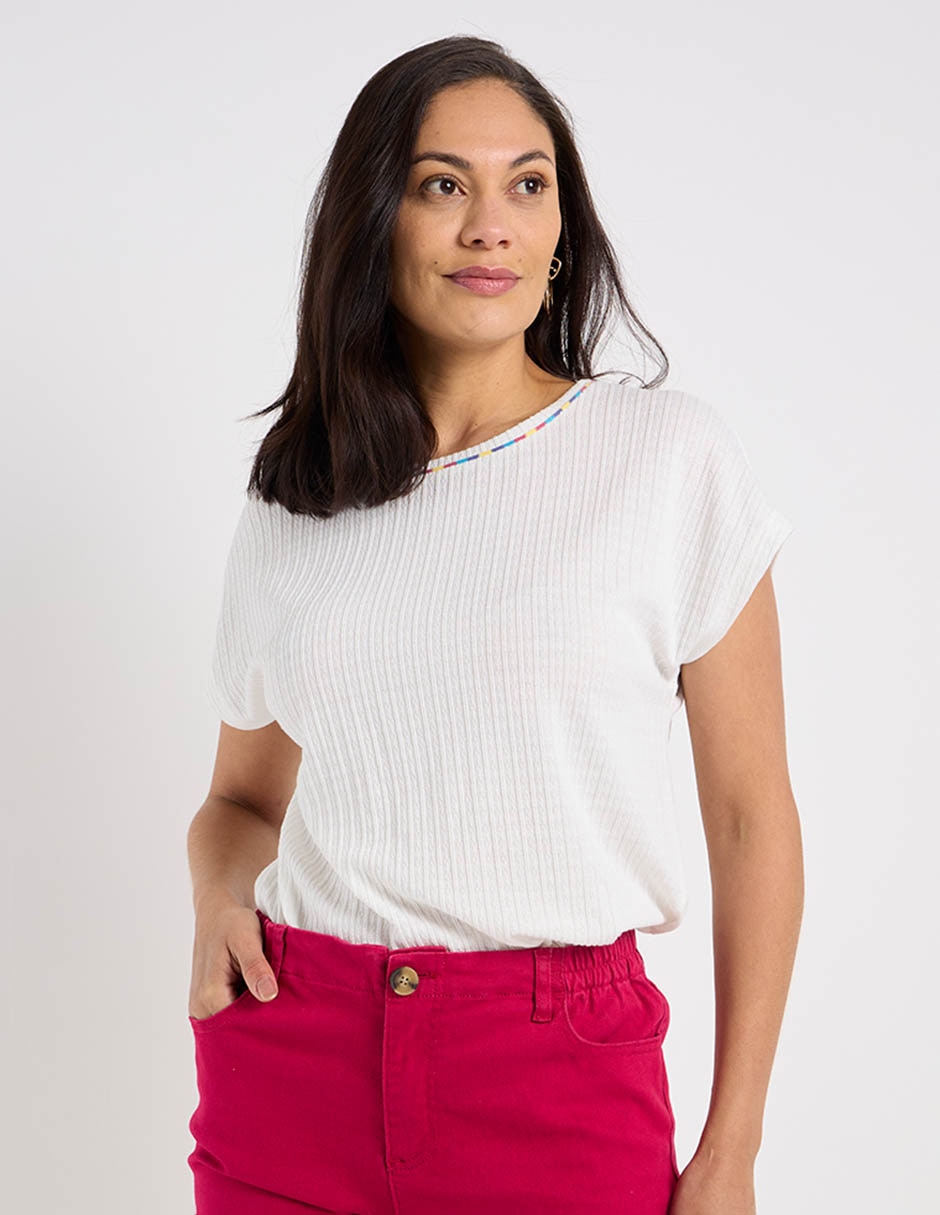 Blusa manga corta para mujer