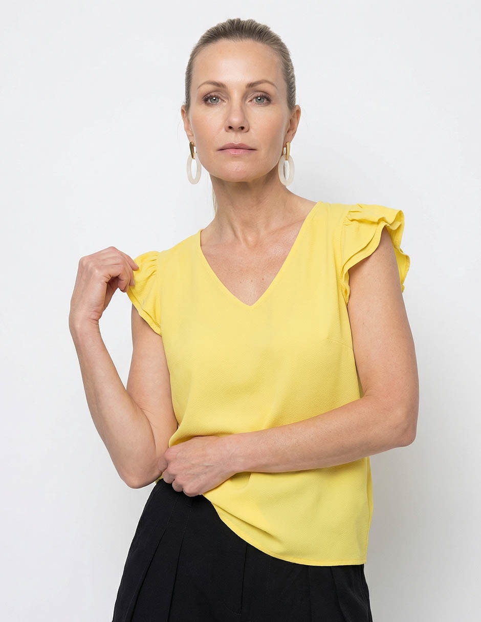 Blusa manga corta para mujer