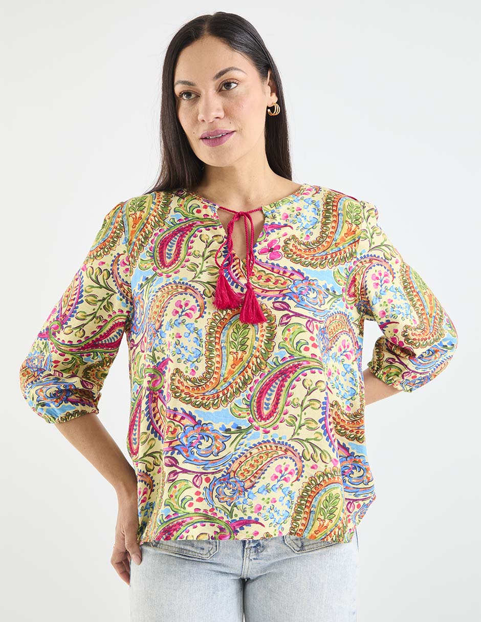 Blusa manga 3/4 para mujer