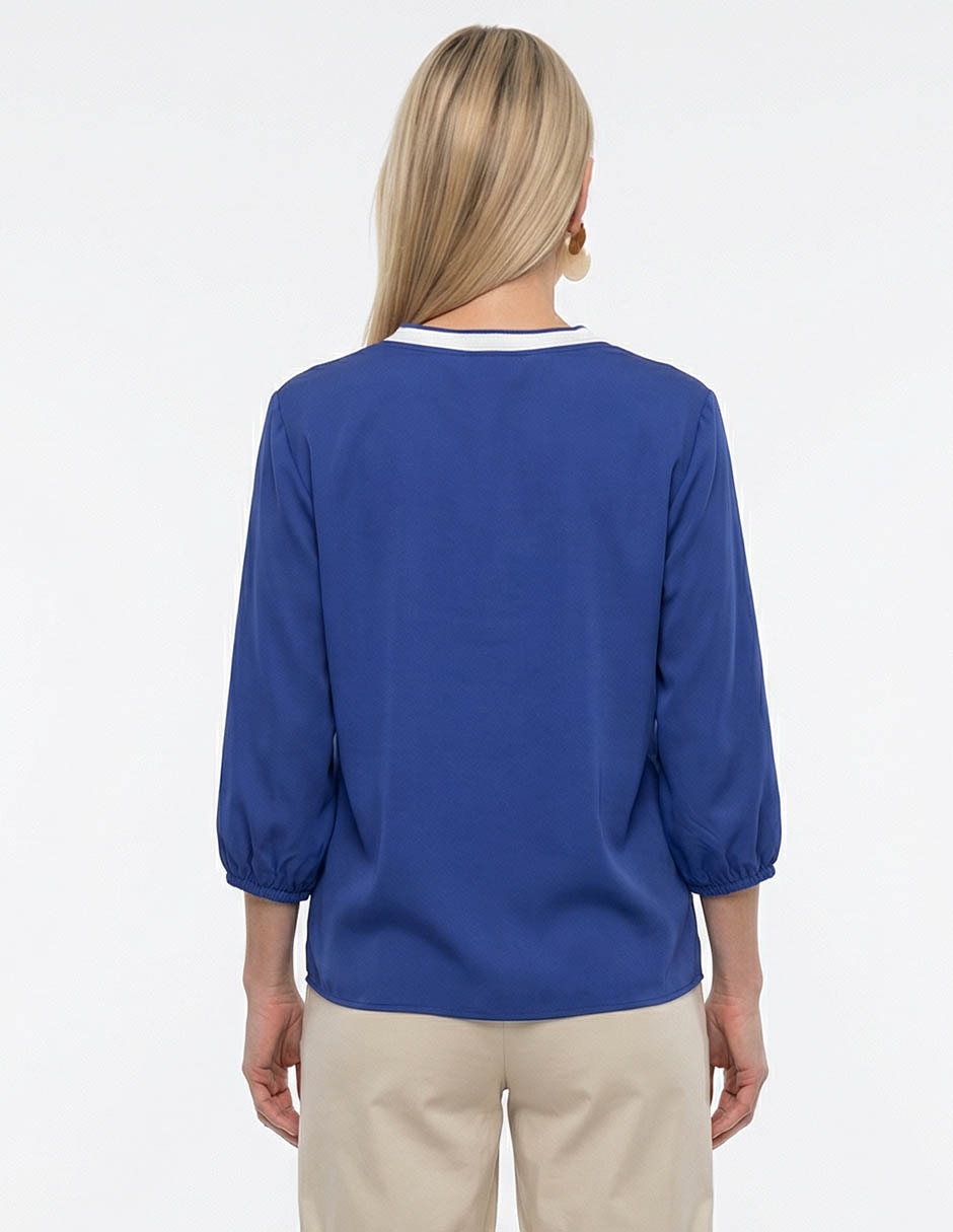 BLUSA LIEB LB2604-158, XG, AZUL MARINO