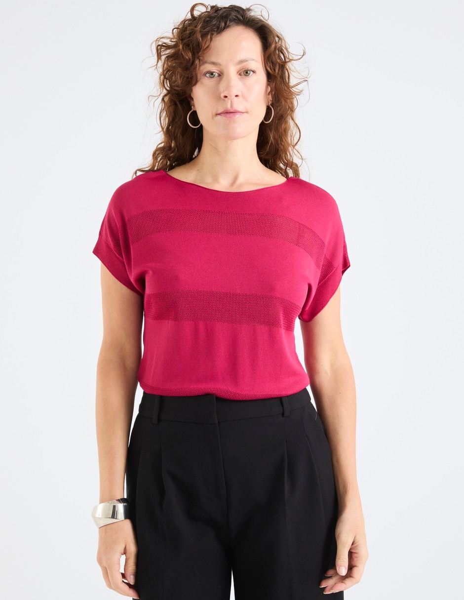 Blusa manga corta para mujer