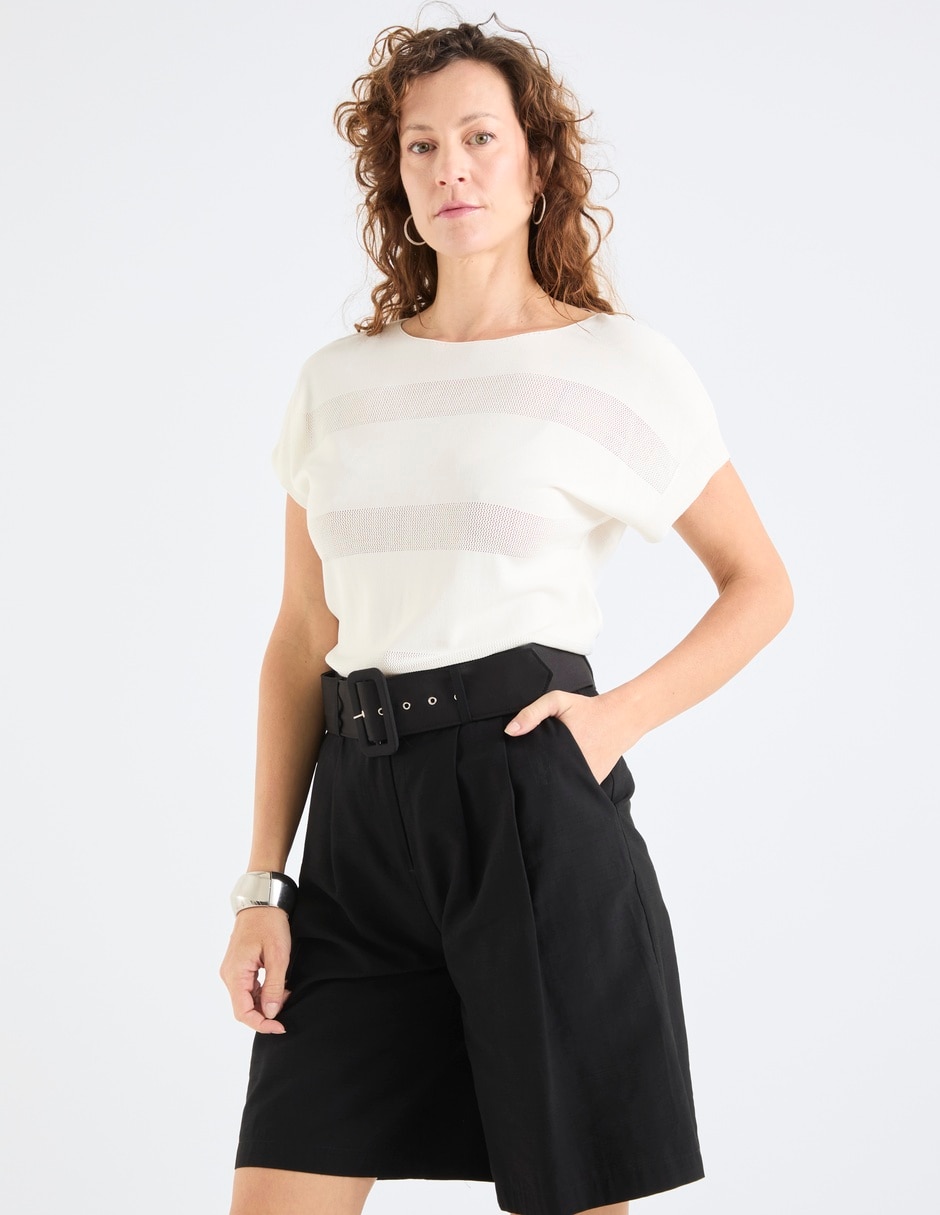 Blusa manga corta para mujer