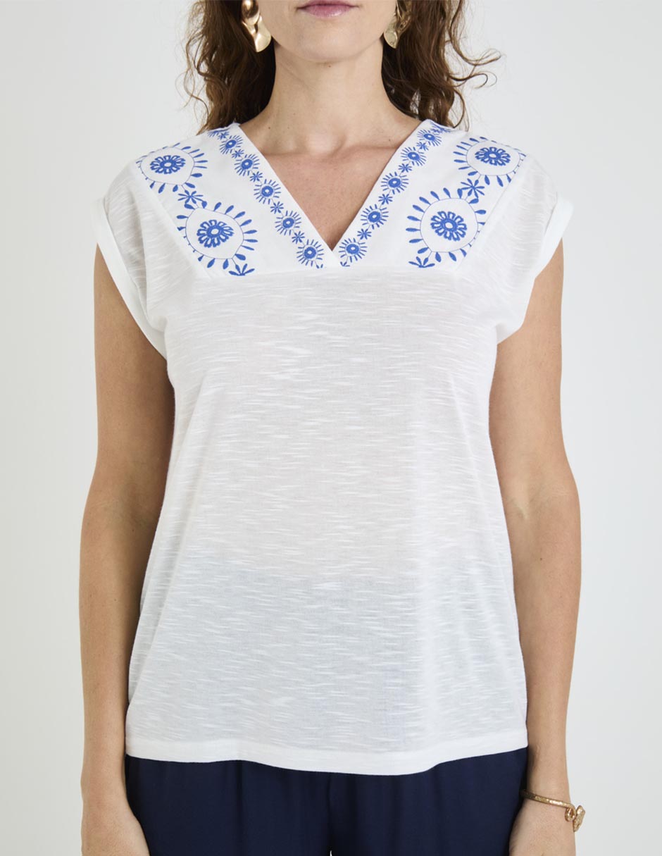 Playera cuello v mujer 5
