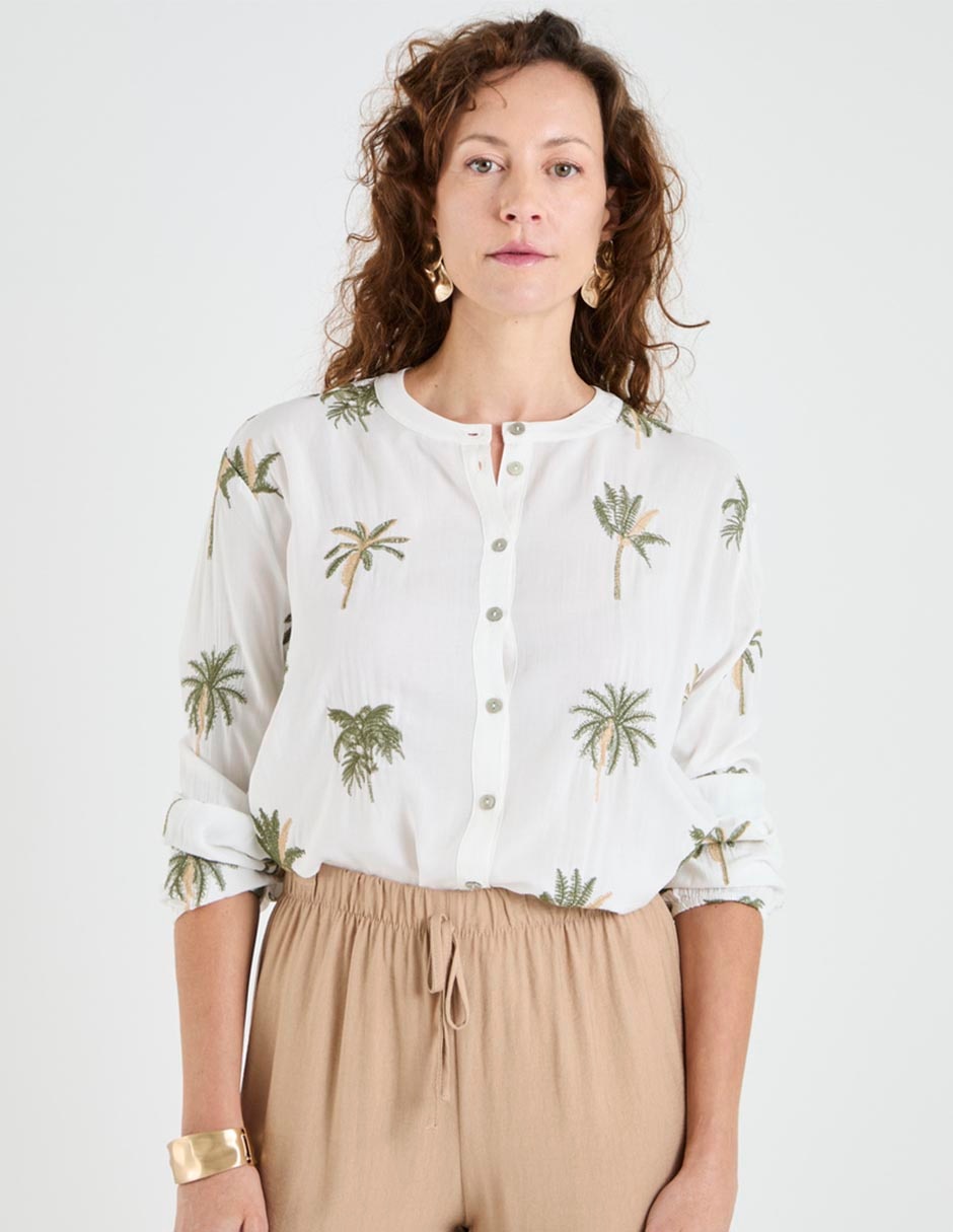 Blusa manga larga para mujer