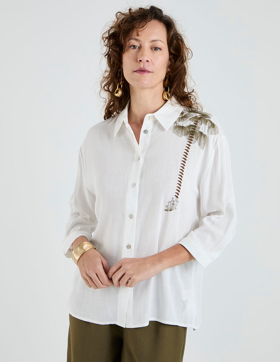 Blusa manga 3/4 para mujer