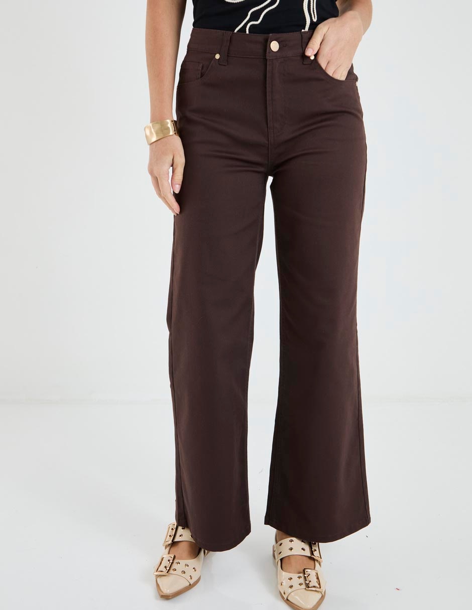 Jeans straight corte cintura para mujer