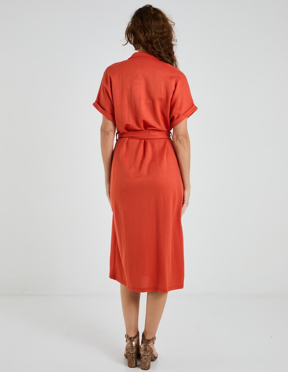 VESTIDO LIEB LB2602-080 L, M, LADRILLO