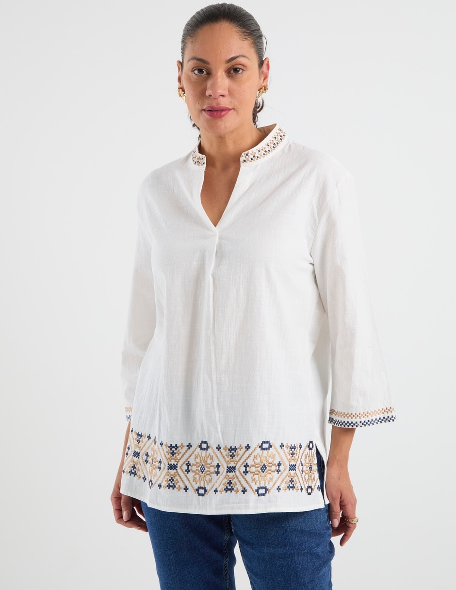 Blusa manga 3/4 para mujer