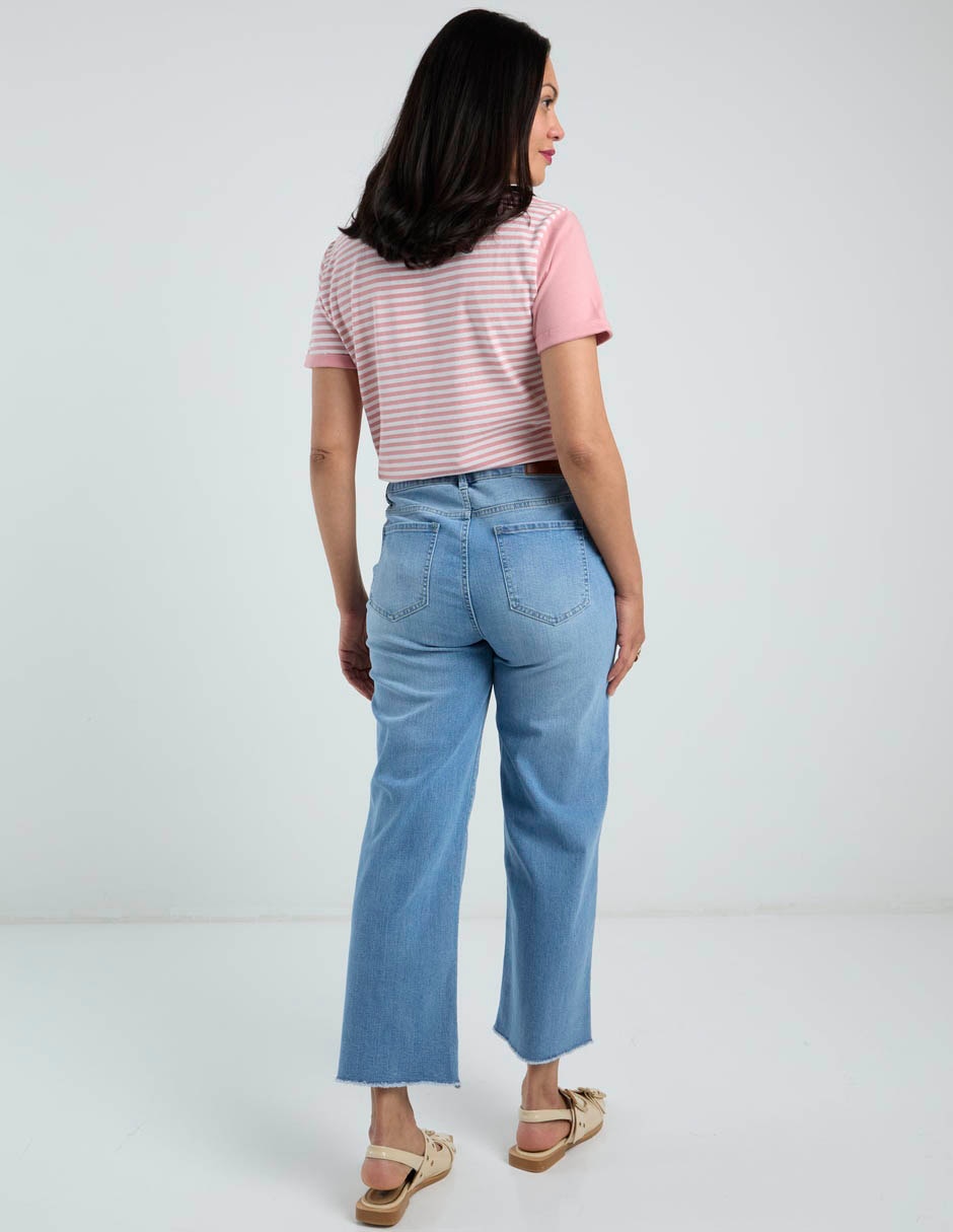 Jeans straight cintura media para mujer 2