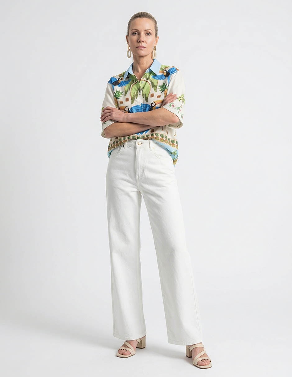 Blusa camisera manga 3/4 para mujer 5