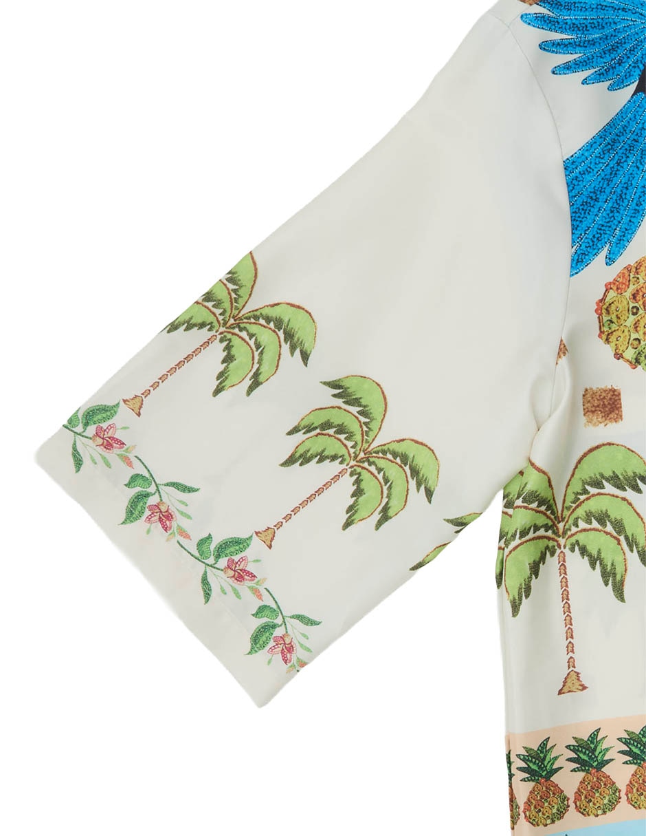 Blusa camisera manga 3/4 para mujer 7