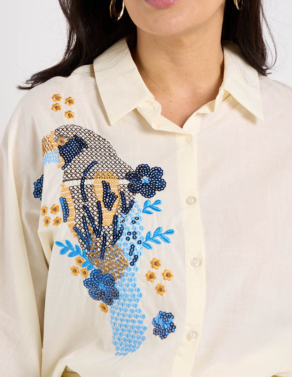 Blusa camisera Lieb manga larga para mujer 4