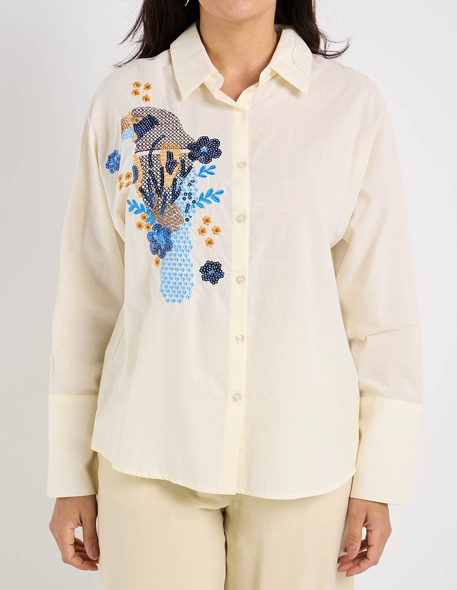 Blusa camisera Lieb manga larga para mujer 6