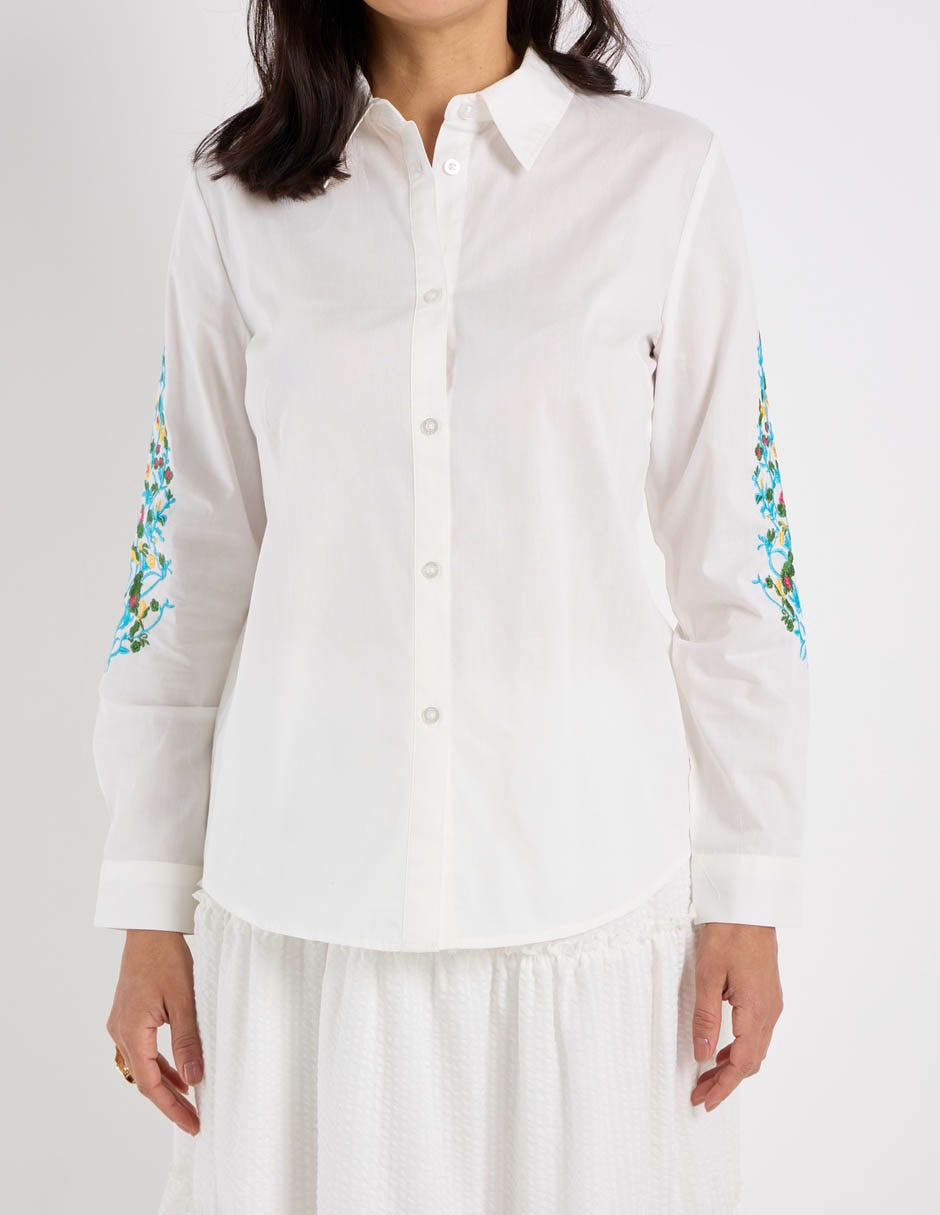 Blusa camisera manga larga para mujer 4
