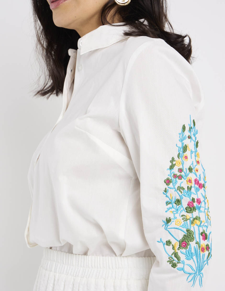 Blusa camisera manga larga para mujer 5