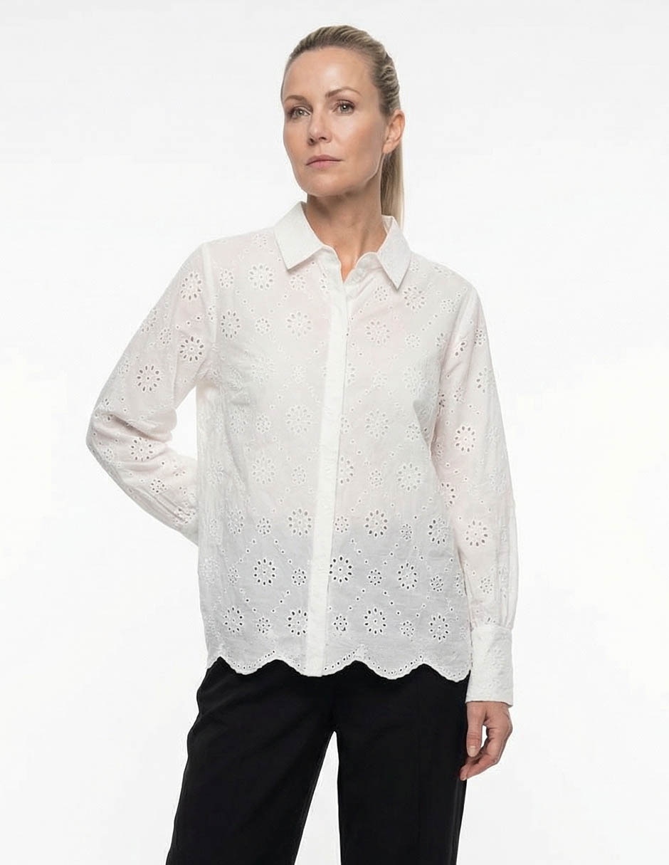 Blusa camisera manga larga para mujer Blusa camisera manga larga para mujer