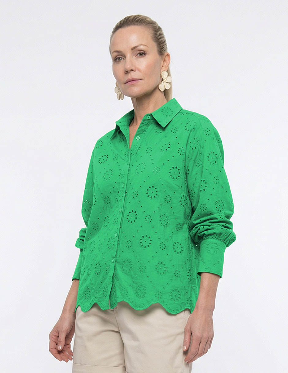 Blusa camisera manga larga para mujer Blusa camisera manga larga para mujer
