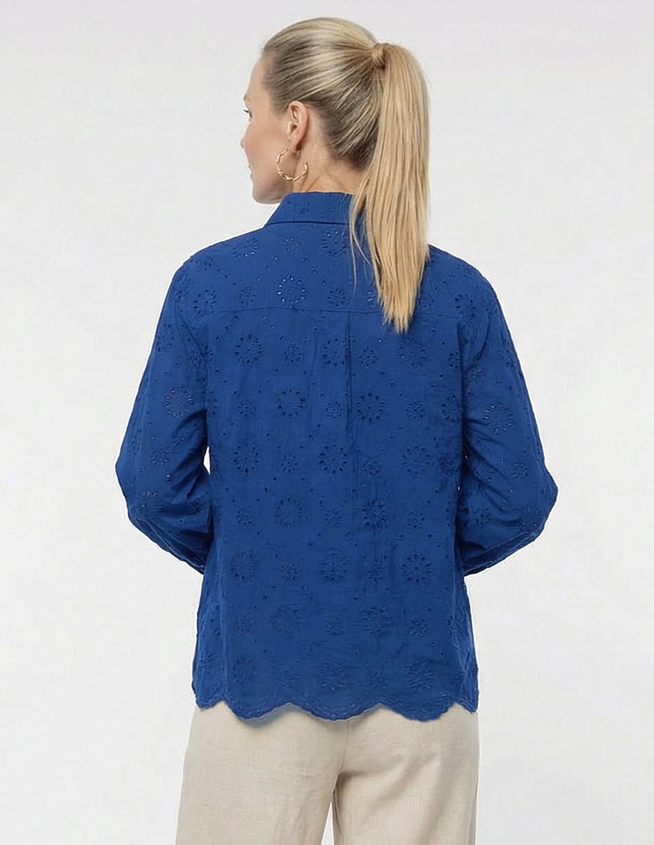 Blusa camisera manga larga para mujer 2