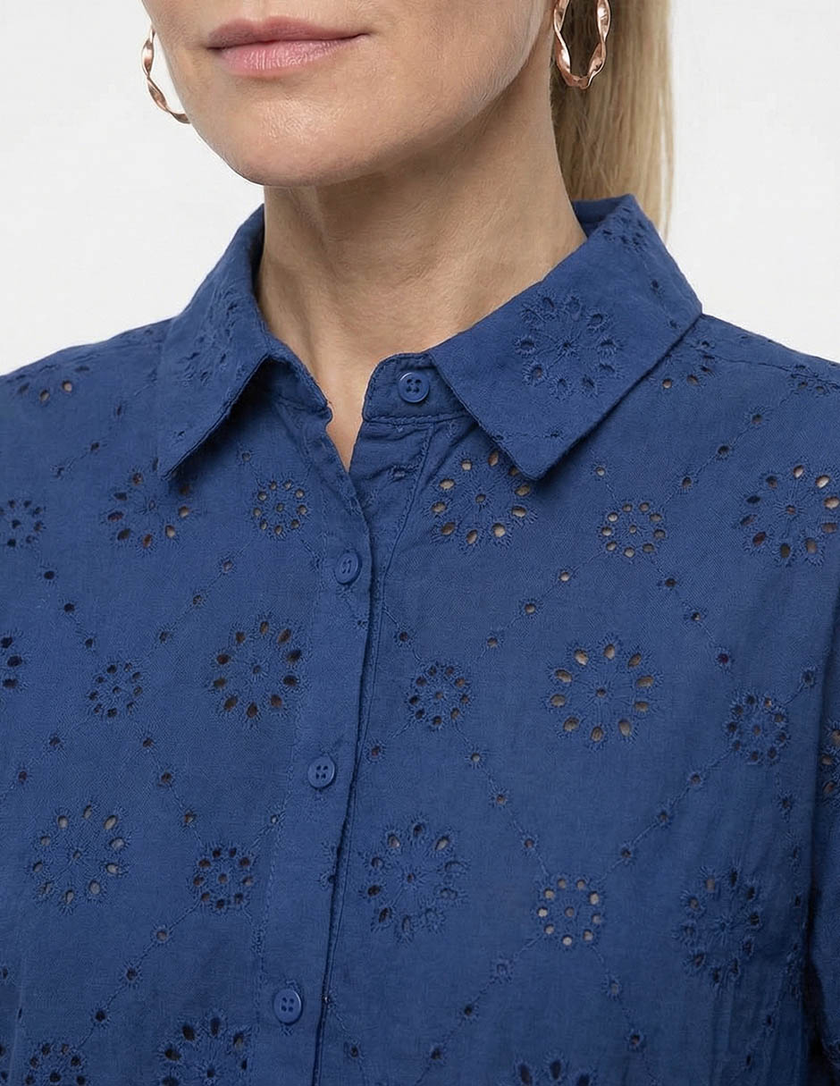 Blusa camisera manga larga para mujer 4