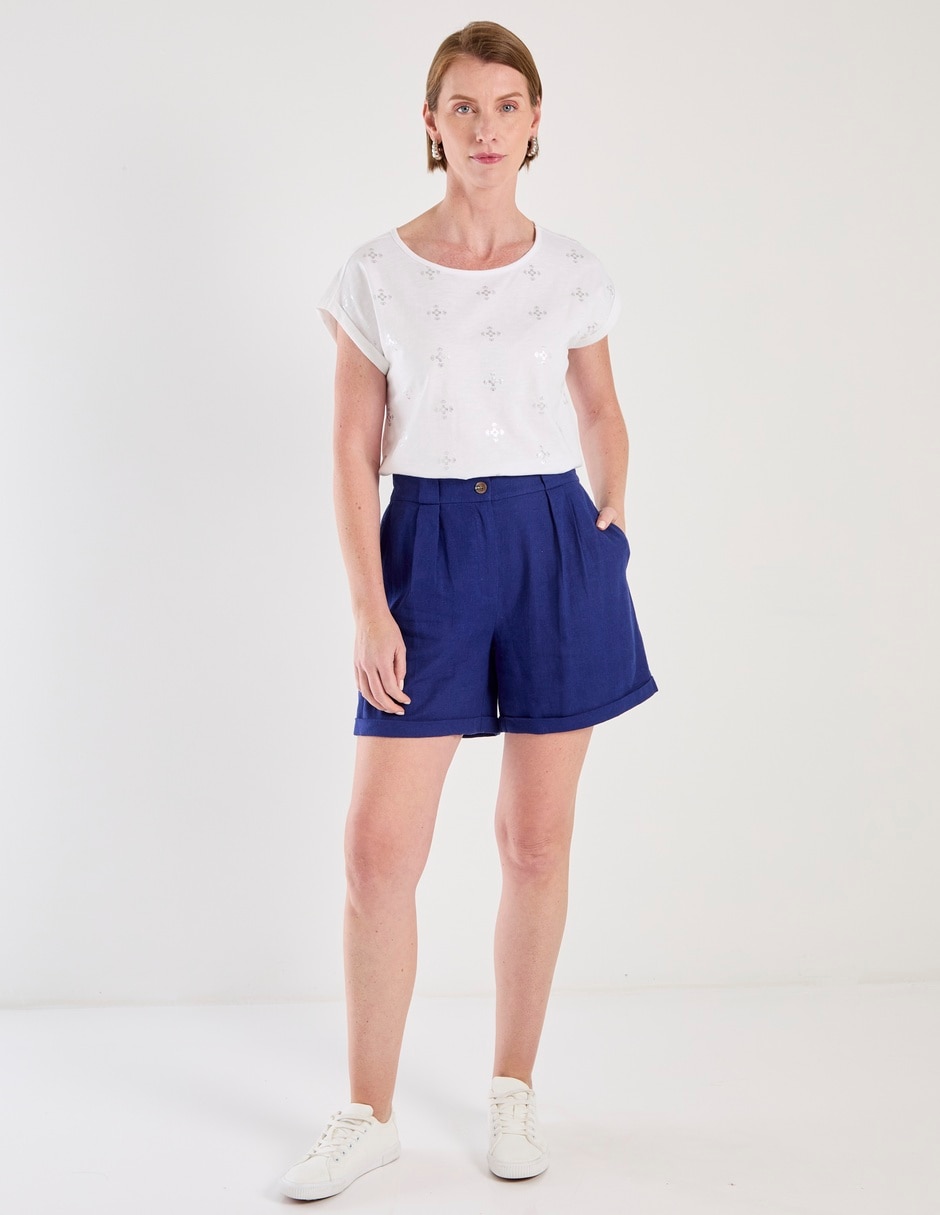 Playera manga corta cuello redondo para mujer 3