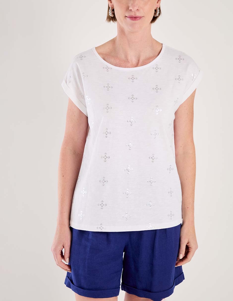 Playera manga corta cuello redondo para mujer 5