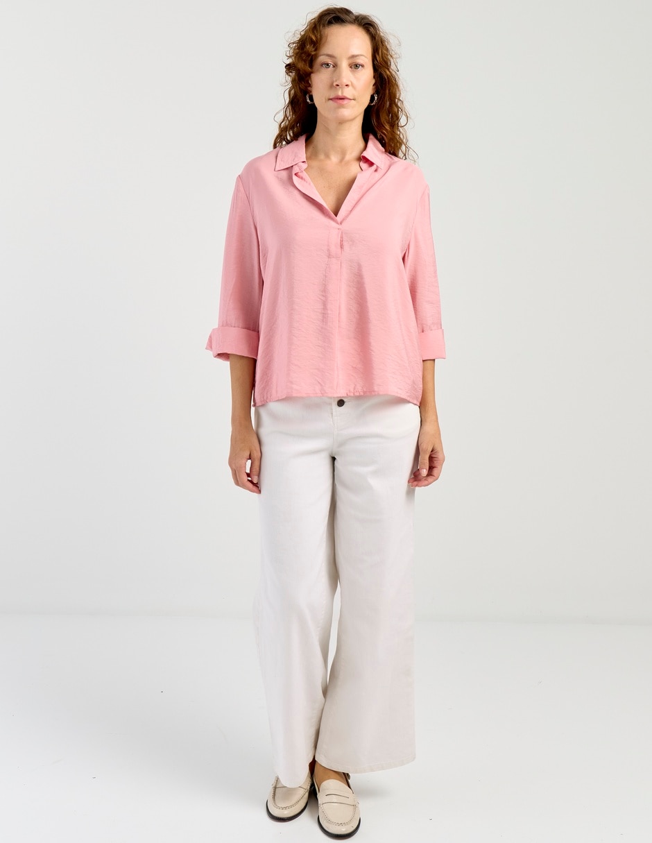 Blusa Lieb Basics manga 3/4 para mujer