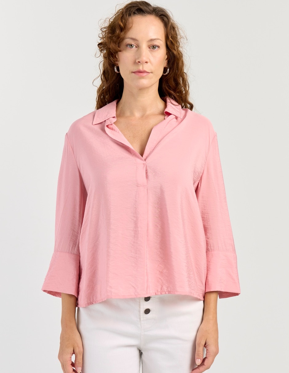 Blusa Lieb Basics manga 3/4 para mujer