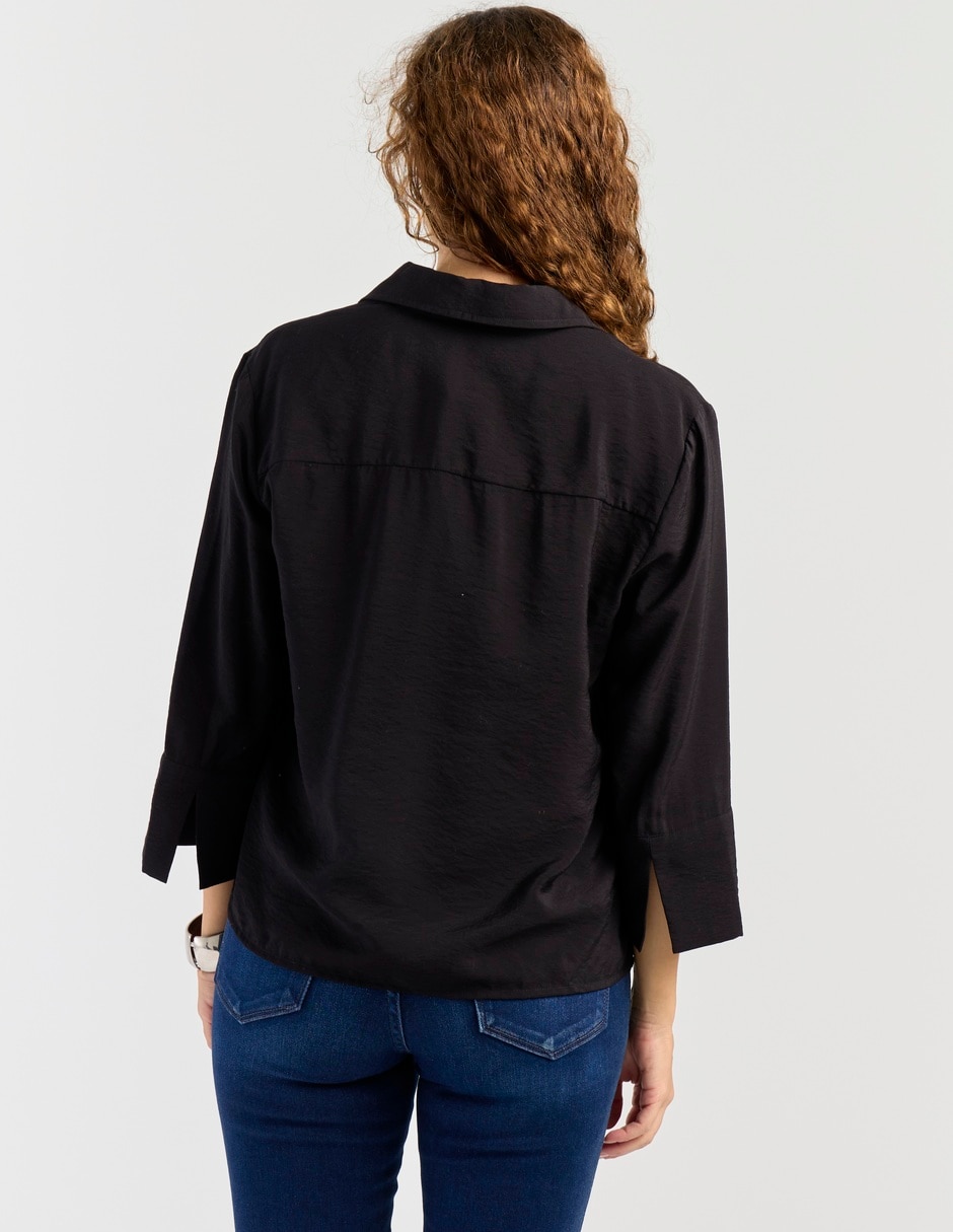 Blusa Lieb Basics manga 3/4 para mujer