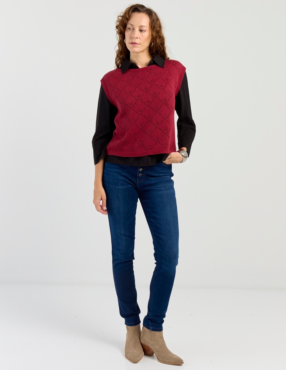 Blusa Lieb Basics manga 3/4 para mujer