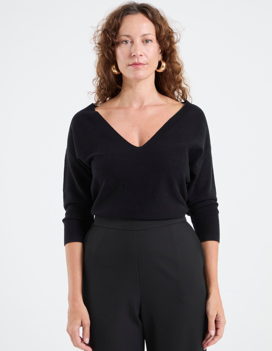 Suéter cuello V para mujer Suéter cuello V para mujer