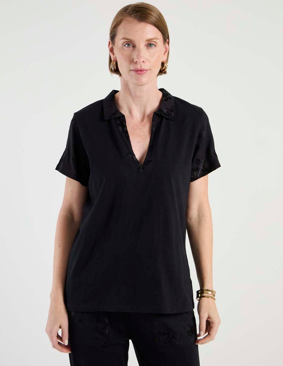 Blusa Basics manga 3/4 para mujer