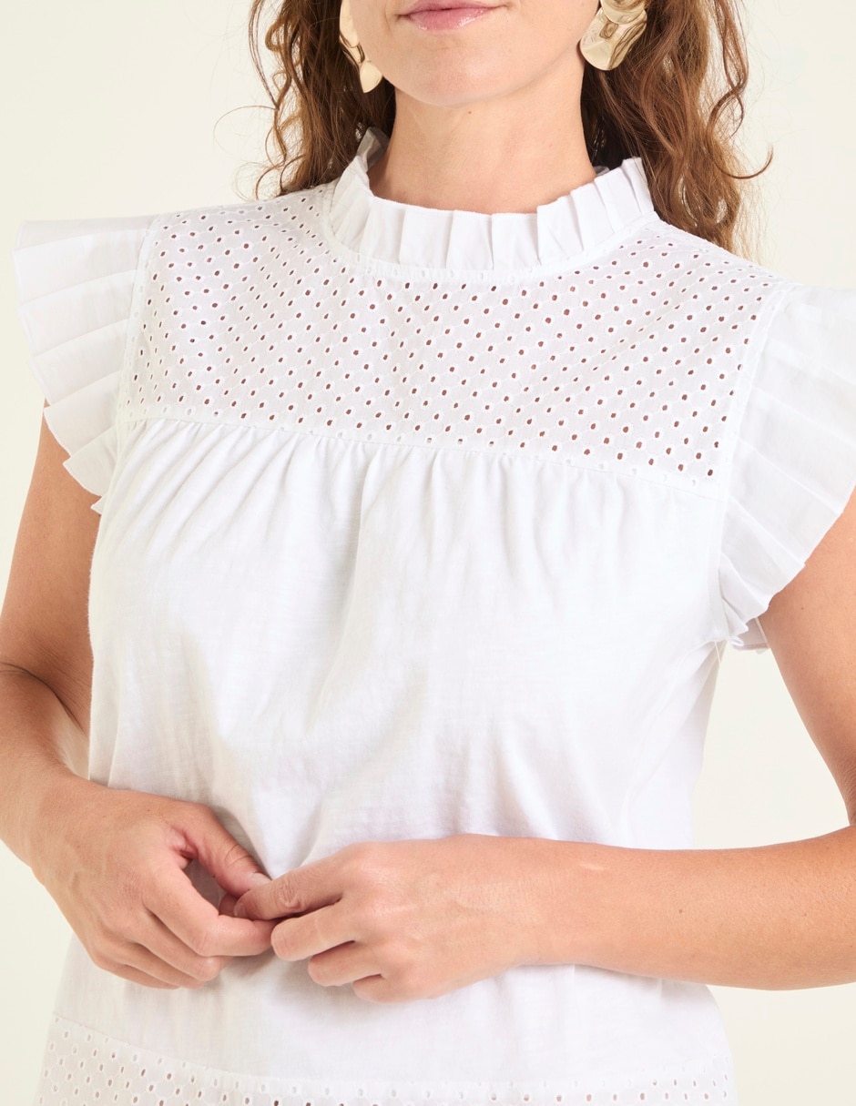Blusa manga corta para mujer 4