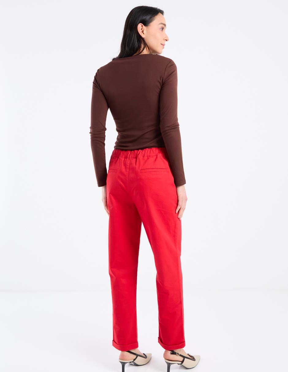 Pantalón chino straight para mujer 2