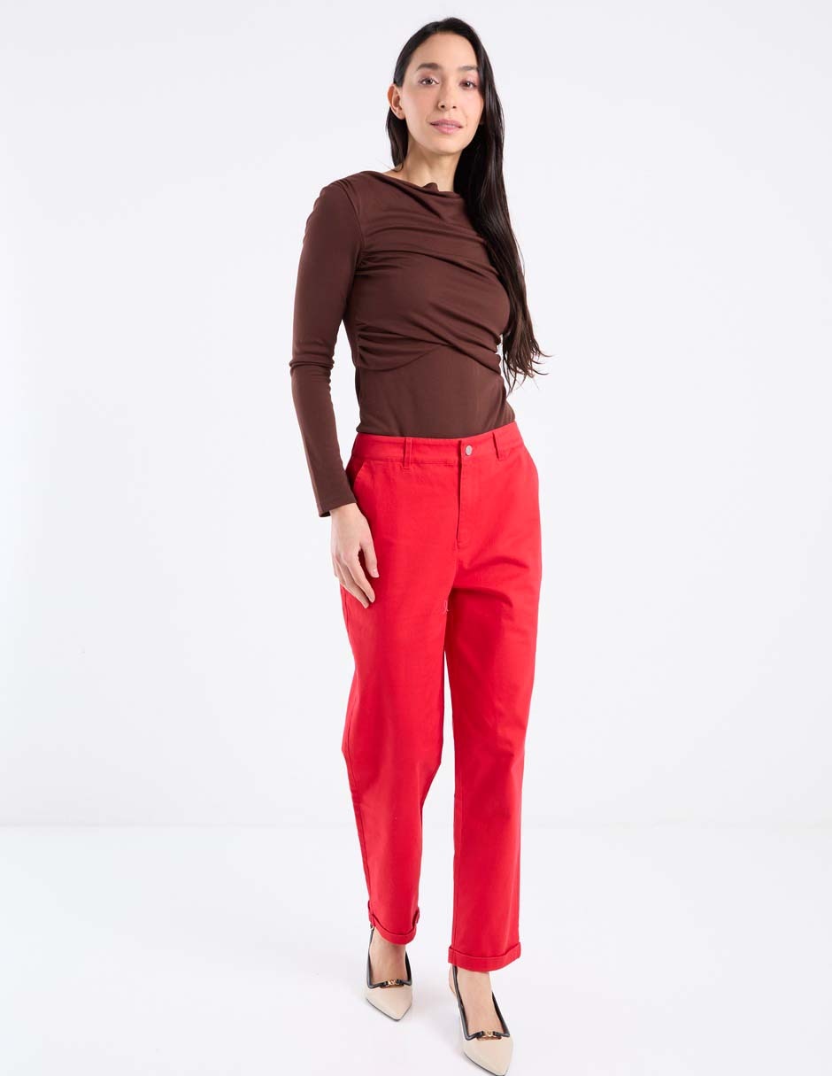 Pantalón chino straight para mujer 3