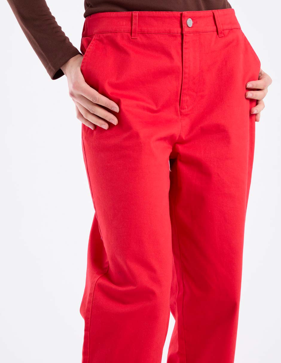 Pantalón chino straight para mujer 4